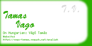 tamas vago business card