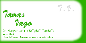 tamas vago business card